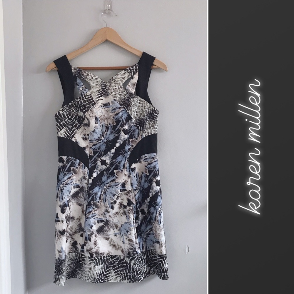 Karen Millen Black Tie Dye Dress • 8